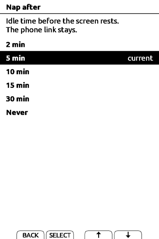 The sleep timing picker in Settings